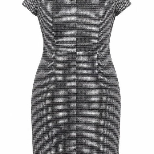 Boden Women’s Black Check Sheath Dress UK 10 Knee Length Sleeveless
