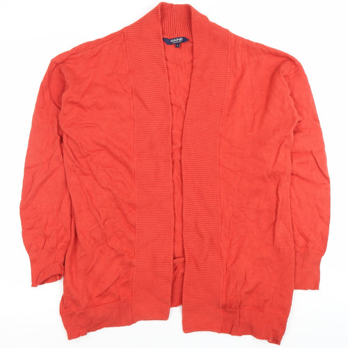 Maine New England Women's Red Size 12 Cotton Knit Cardigan