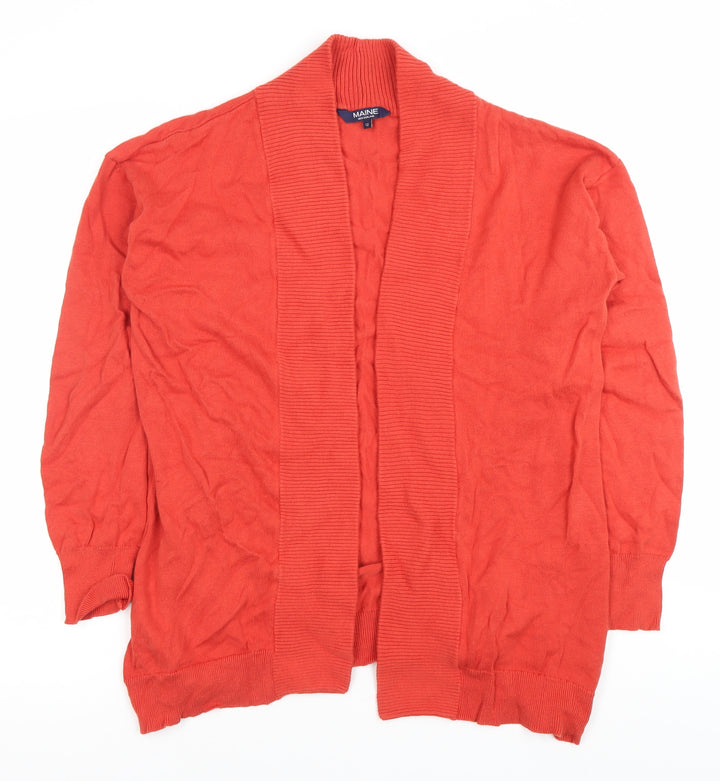 Maine New England Women's Red Size 12 Cotton Knit Cardigan