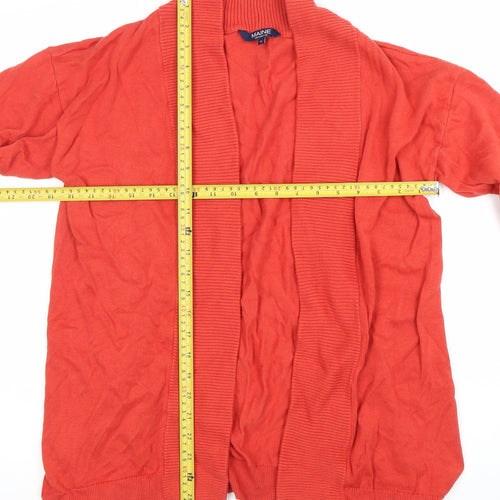 Maine New England Women's Red Size 12 Cotton Knit Cardigan