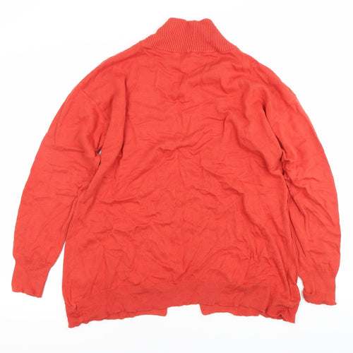 Maine New England Women's Red Size 12 Cotton Knit Cardigan