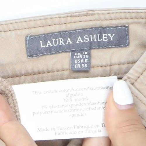Laura Ashley Women’s Beige Straight Jeans Size 10 Regular Cotton Blend