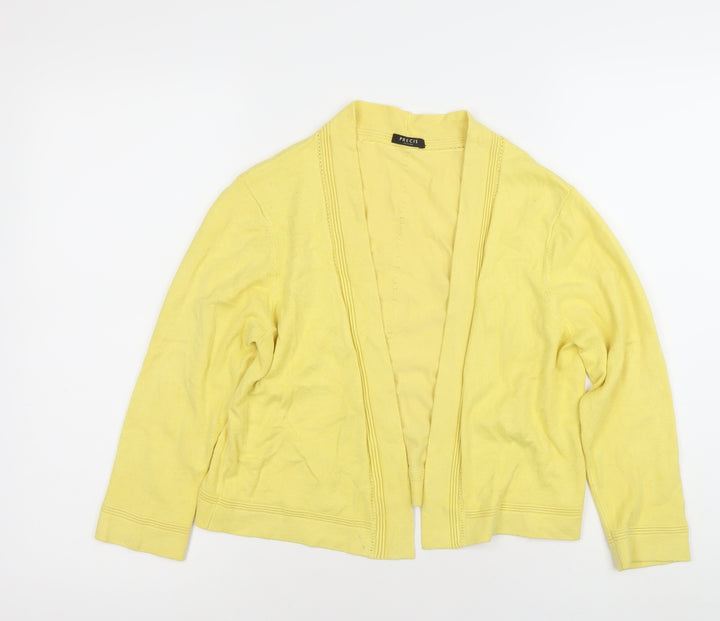 Precis Petite Women's Yellow Cardigan Small Petite Lightweight Knit