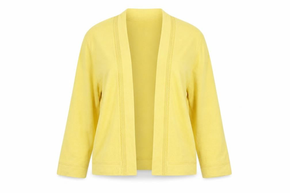 Precis Petite Women's Yellow Cardigan Small Petite Lightweight Knit