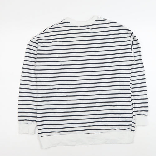 Stella Morgan Women’s White Striped Star Sweatshirt Size S