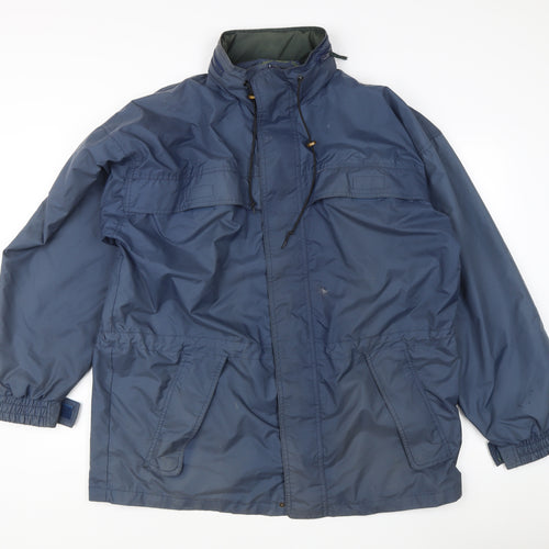 Hawkshead Men’s Blue L Parka Jacket Water Resistant Hiking Outdoor