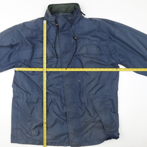 Hawkshead Men’s Blue L Parka Jacket Water Resistant Hiking Outdoor