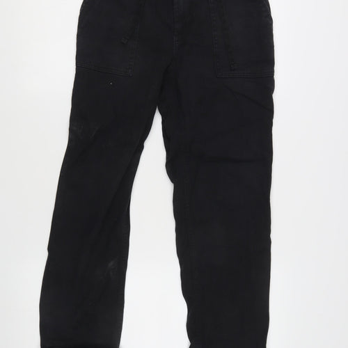 F&F Women’s Black Straight Leg Jeans Size 10 Regular Elastic Waist