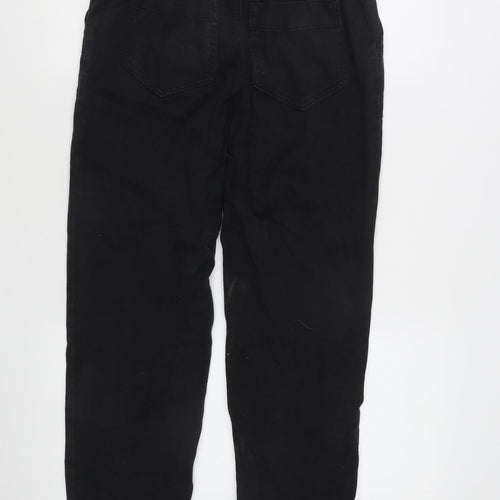 F&F Women’s Black Straight Leg Jeans Size 10 Regular Elastic Waist