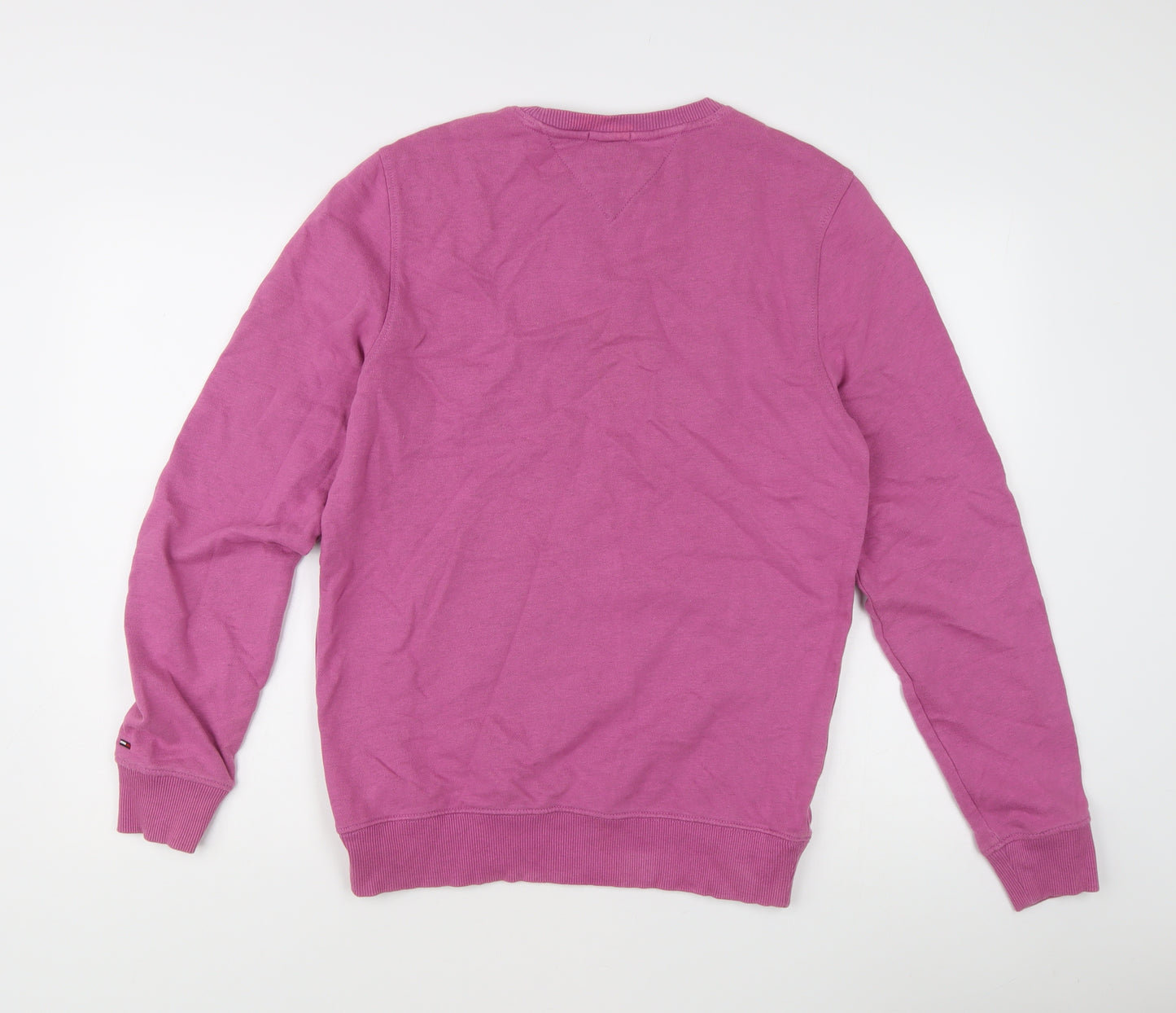 Tommy Jeans Women's Pink Logo Crew Neck Pullover Sweatshirt Size S