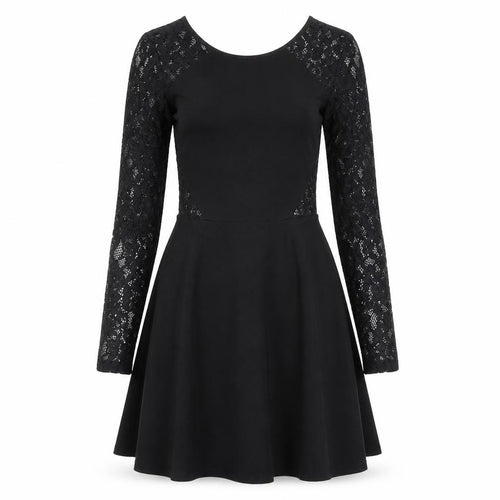 H&M Women’s Black Size 6 Fit & Flare Lace Cut Out Party Dress