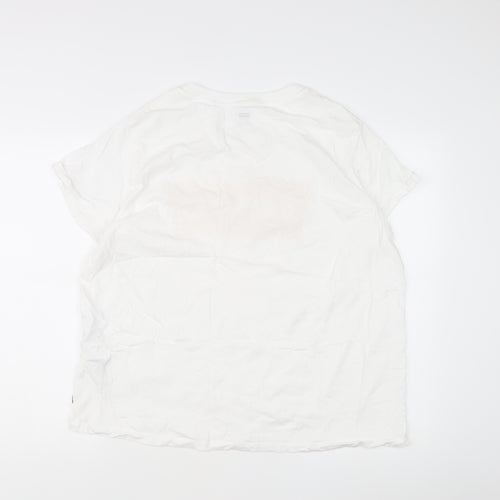 Levi's Women's White 2XL Logo Basic Short Sleeve T-Shirt