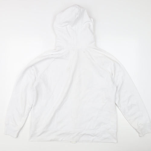 GAP Women’s White Full Zip Hoodie XL Logo Fleece Autumn Winter