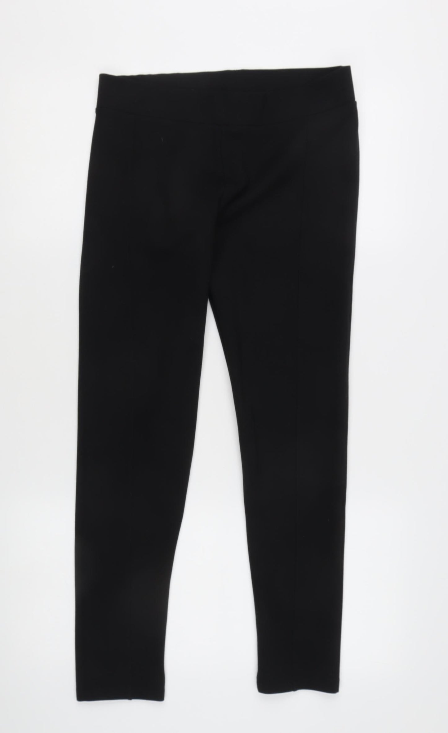 Wallis Women's Black Jersey Leggings Size 14 Elastic Waist Autumn Winter