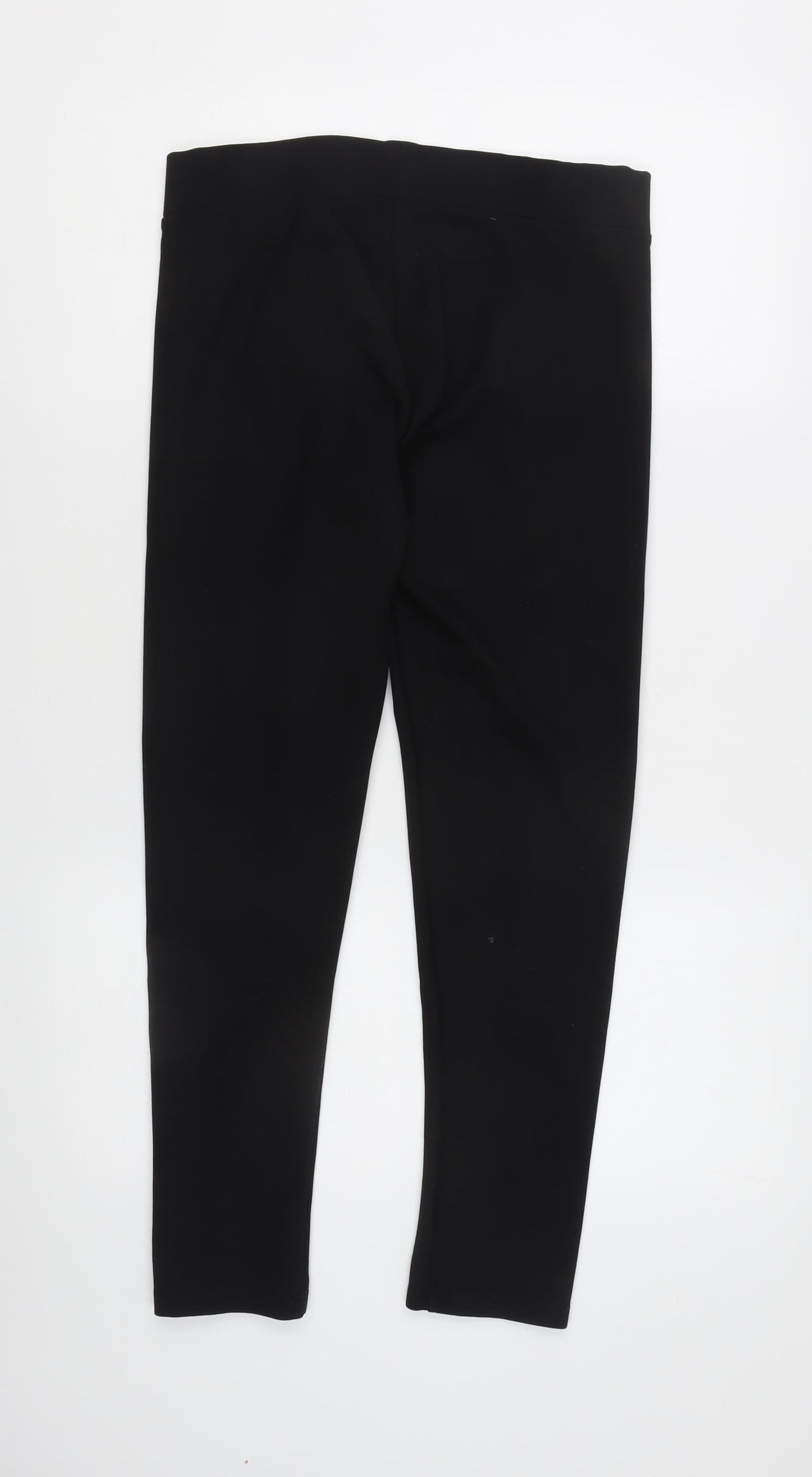 Wallis Women's Black Jersey Leggings Size 14 Elastic Waist Autumn Winter