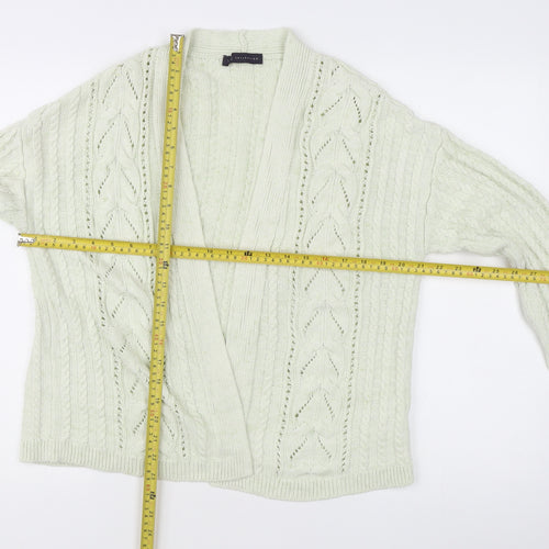 Marks and Spencer Women’s Green Size 14 Cable-Knit Cardigan