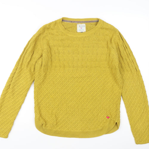 Country Rose Women’s Yellow Cable-Knit Pullover Jumper M