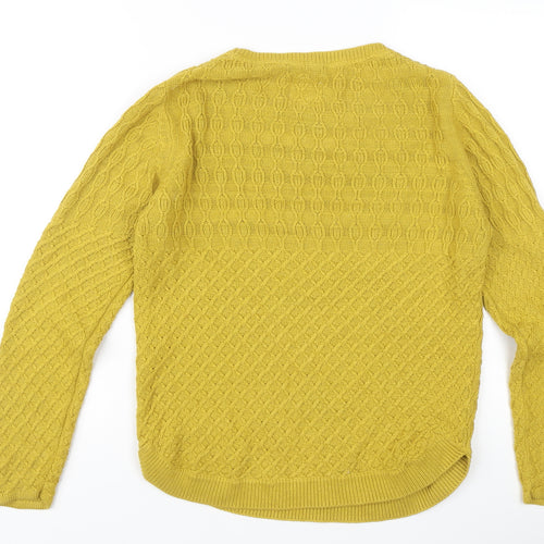 Country Rose Women’s Yellow Cable-Knit Pullover Jumper M