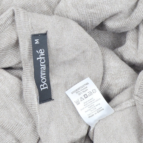 Bonmarché Women’s Beige Beaded Pullover Jumper Medium