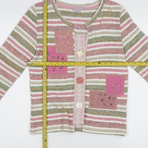 Marks and Spencer Women’s Multicoloured Stripe Cardigan Size 14