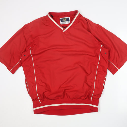 38 Degrees South Men’s Red Windbreaker Jacket M Short Sleeve