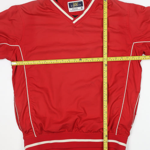 38 Degrees South Men’s Red Windbreaker Jacket M Short Sleeve
