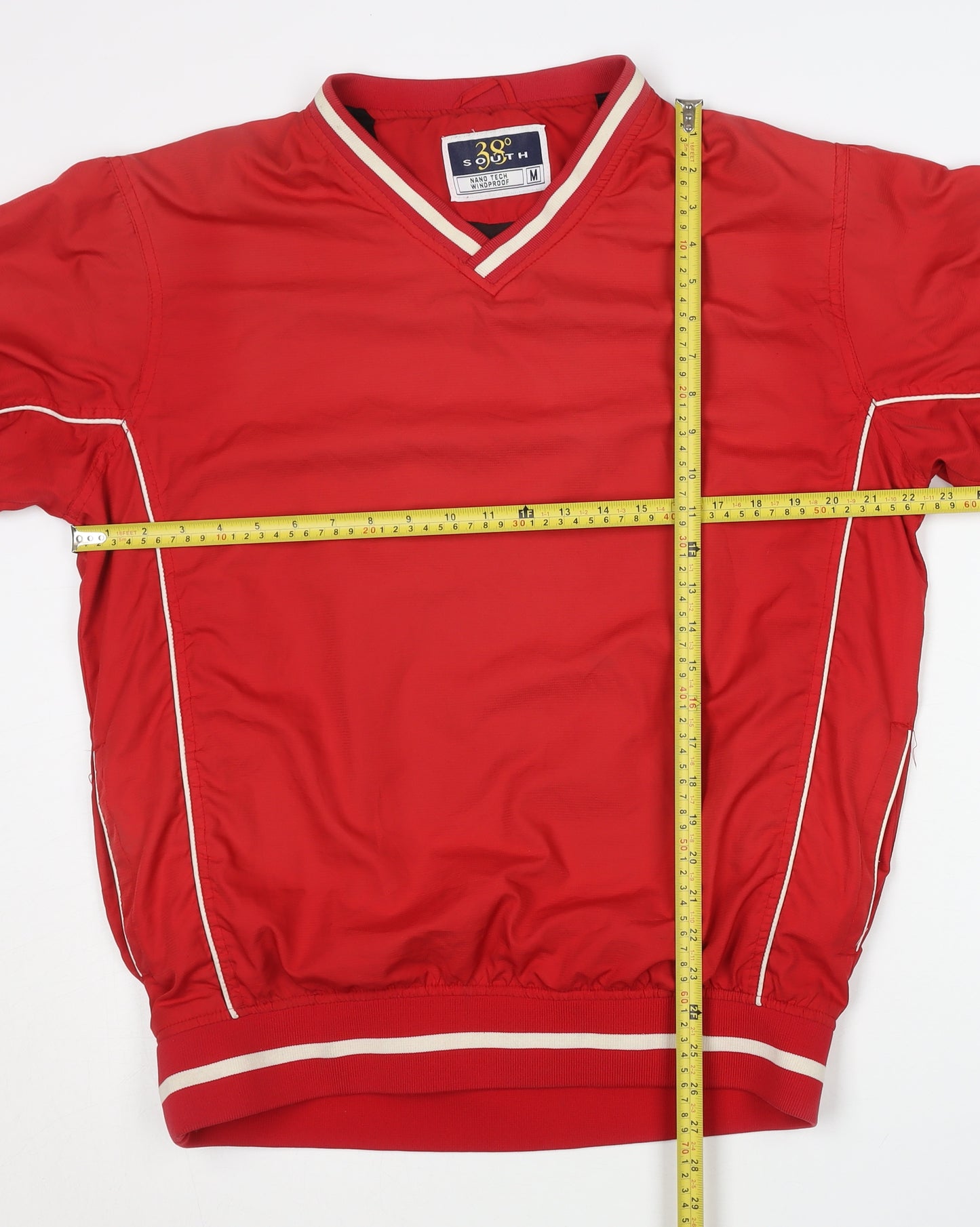 38 Degrees South Men’s Red Windbreaker Jacket M Short Sleeve