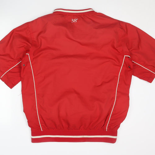 38 Degrees South Men’s Red Windbreaker Jacket M Short Sleeve