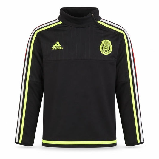 Front view of Adidas Men’s Black S Football Track Jacket 1/4 Zip Sportswear