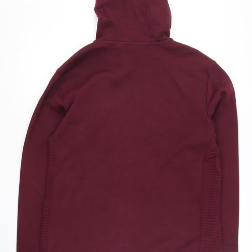 Adidas Men’s Burgundy Full Zip Hoodie XL Logo Sportswear