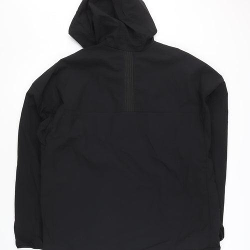 Adidas Men's Black XL Windbreaker Jacket Hooded Sports Activewear