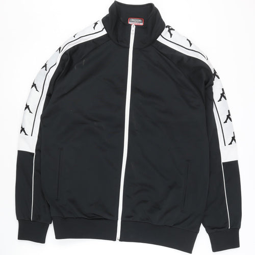 Kappa Men's Black M Track Jacket Full Zip Sports Retro Style