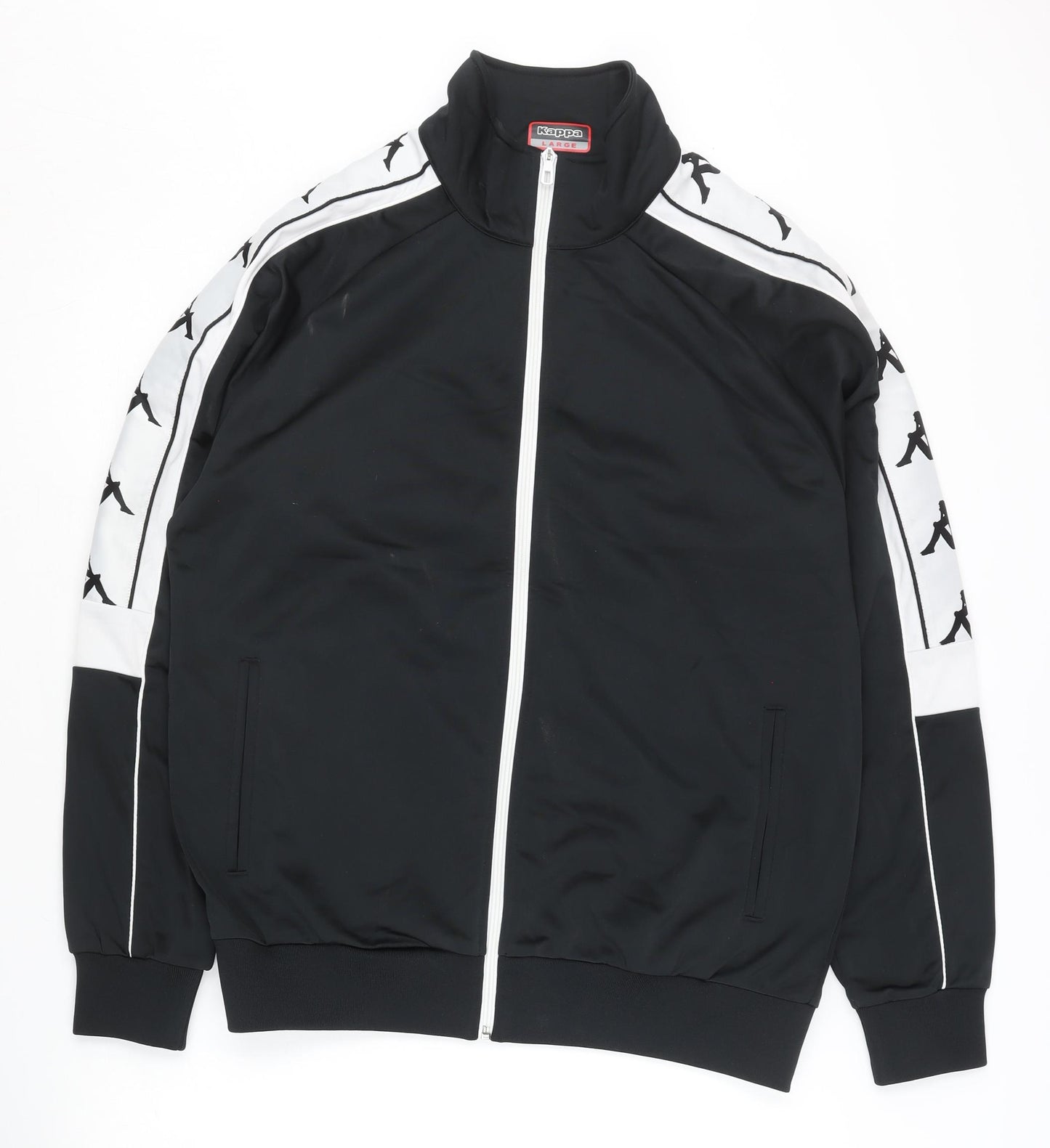 Kappa Men's Black M Track Jacket Full Zip Sports Retro Style