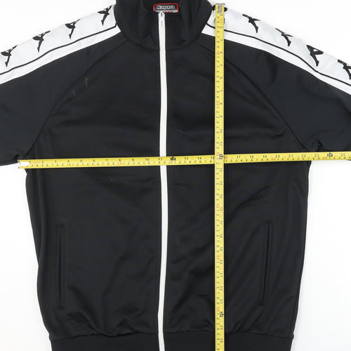 Kappa Men's Black M Track Jacket Full Zip Sports Retro Style