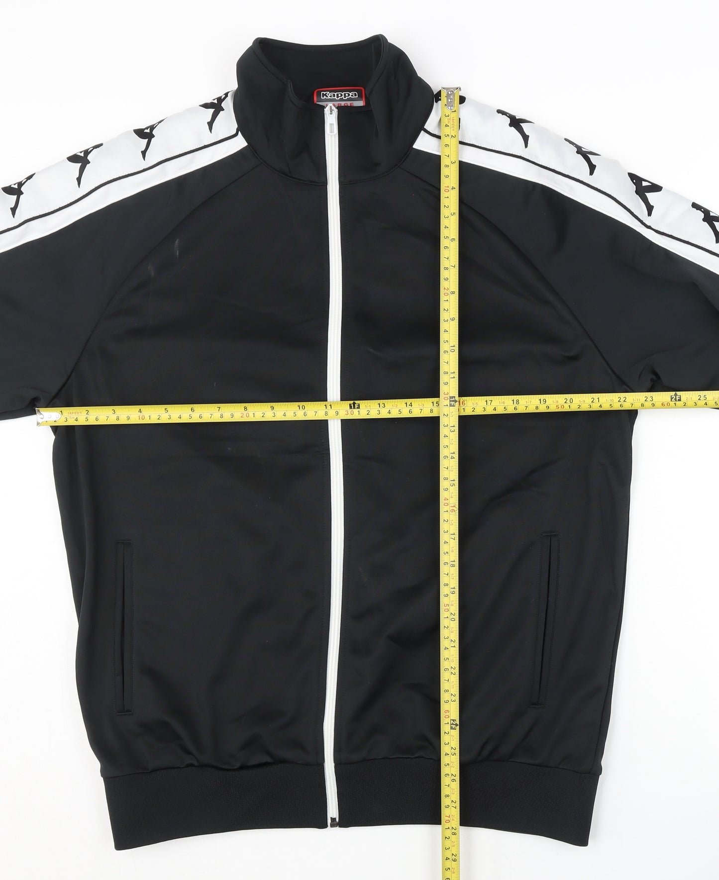 Kappa Men's Black M Track Jacket Full Zip Sports Retro Style