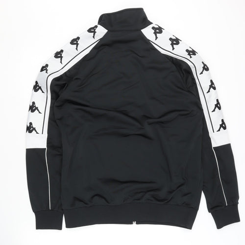 Kappa Men's Black M Track Jacket Full Zip Sports Retro Style