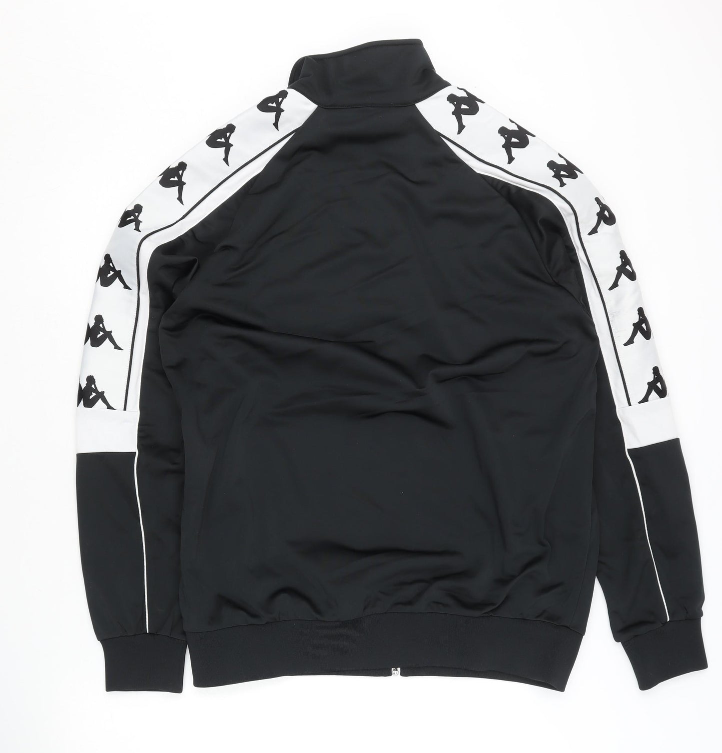 Kappa Men's Black M Track Jacket Full Zip Sports Retro Style