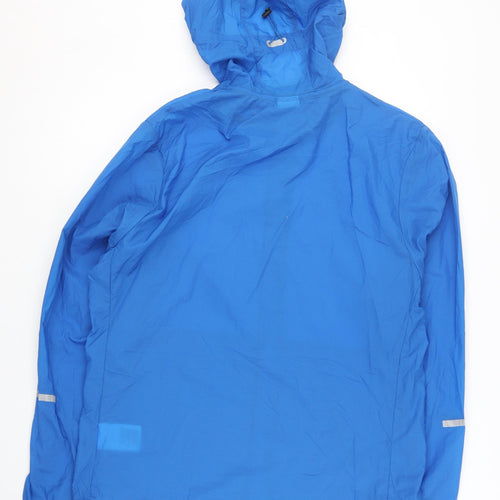 Nike Mens Blue XL Windbreaker Running Jacket Hooded Lightweight