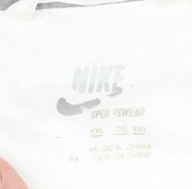 Nike Men's Black L Windbreaker Jacket Hooded Full Zip Colourblock