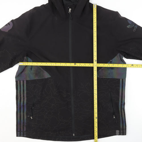 A Bathing Ape x Adidas Men’s Black L Windbreaker Jacket Hooded