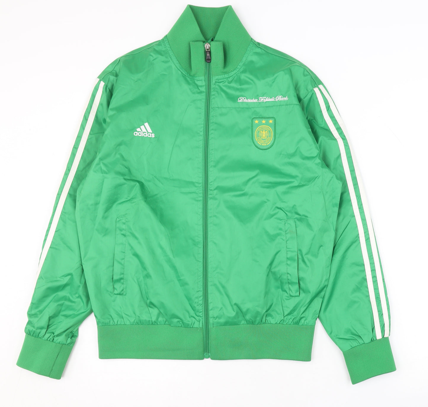 adidas Men’s Green XL Track Jacket Football Sports Full Zip
