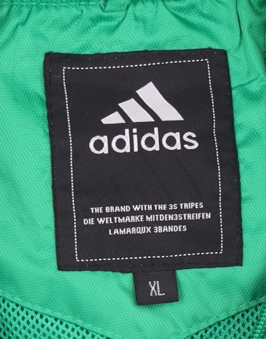 adidas Men’s Green XL Track Jacket Football Sports Full Zip
