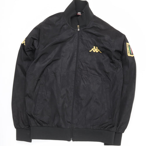 Kappa Men’s Black M Track Jacket Full Zip Stand Collar Sportswear