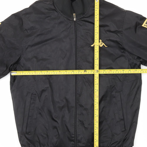 Kappa Men’s Black M Track Jacket Full Zip Stand Collar Sportswear