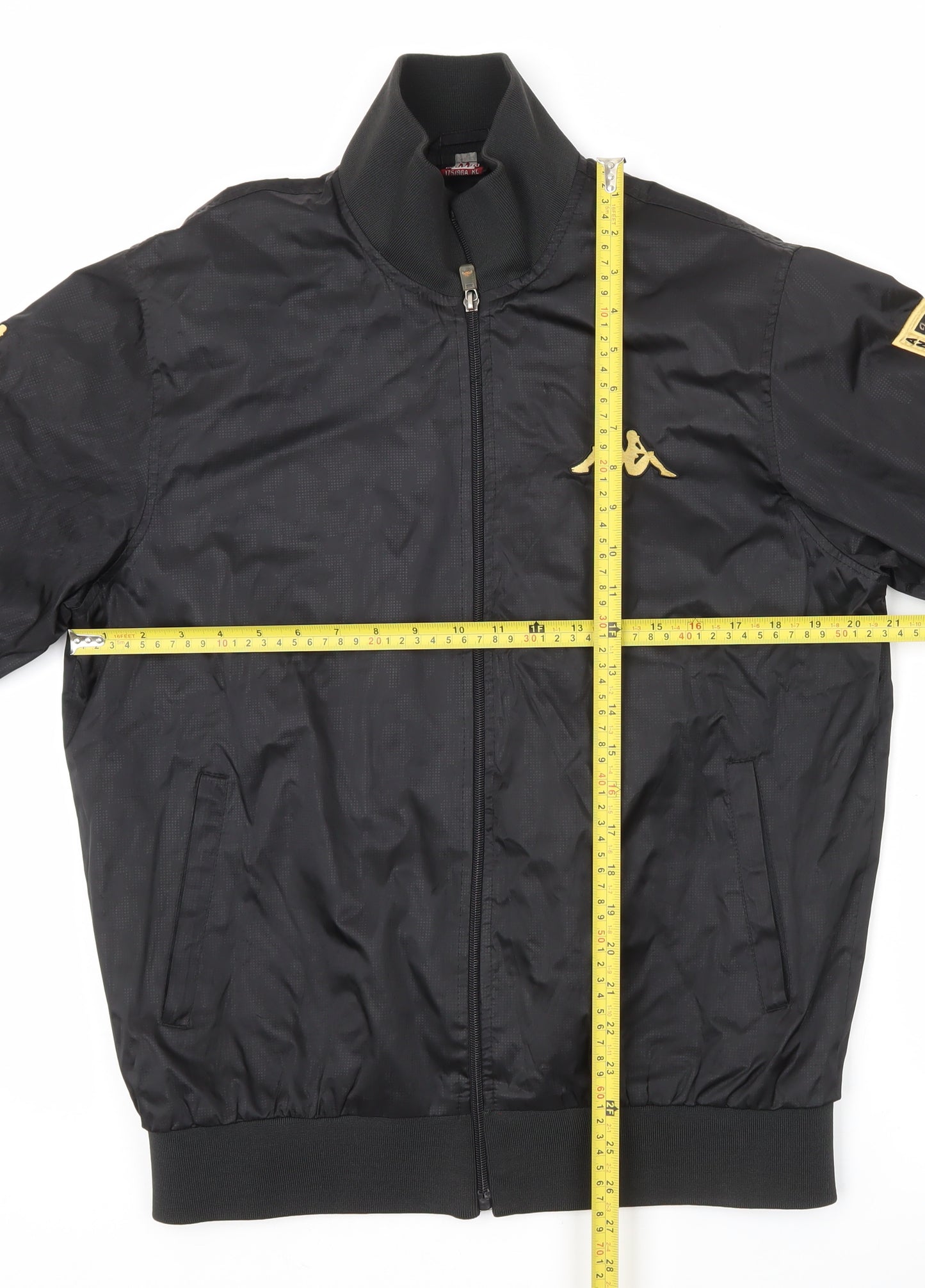 Kappa Men’s Black M Track Jacket Full Zip Stand Collar Sportswear