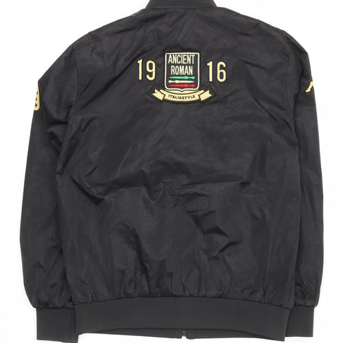 Kappa Men’s Black M Track Jacket Full Zip Stand Collar Sportswear