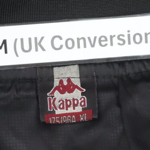 Kappa Men’s Black M Track Jacket Full Zip Stand Collar Sportswear