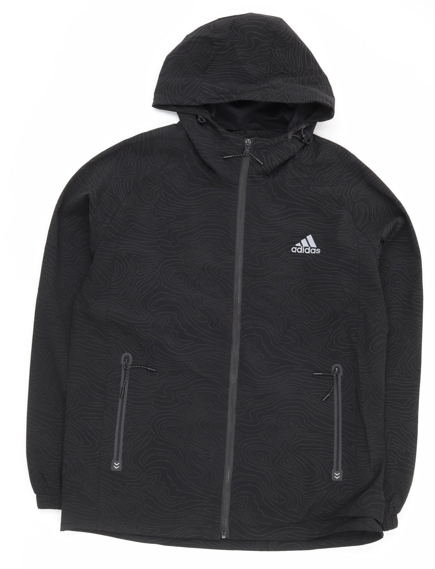 Adidas Men’s Black 2XL Windbreaker Softshell Jacket