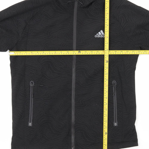 Adidas Men’s Black 2XL Windbreaker Softshell Jacket