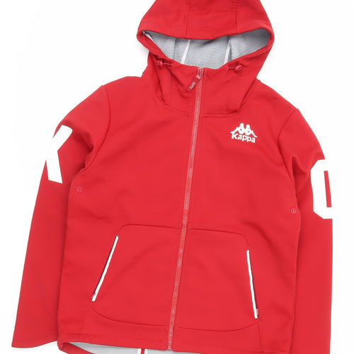Kappa Mens Red XS Softshell Hooded Full Zip Sports Jacket